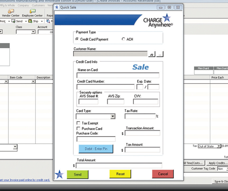 Process transactions directly within QuickBooks®